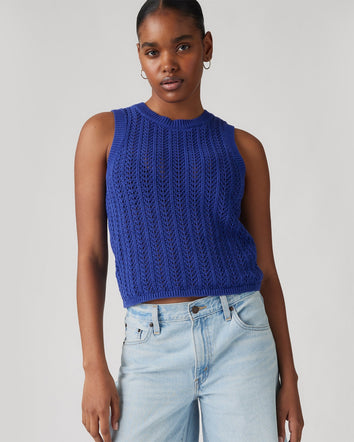 levi's® women's sunrise crochet tank 0012Z0001XS- Blues  – Levi's Hong Kong