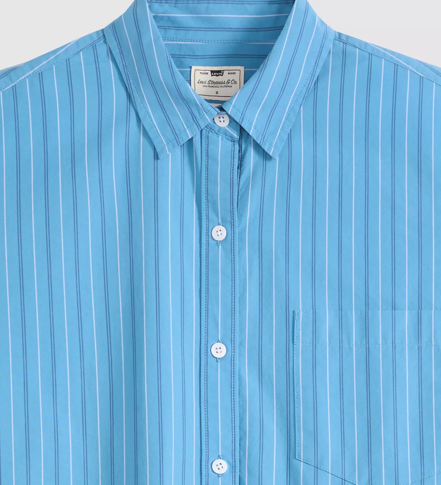 levi's® women's harlie boyfriend shirt 001HM0029XS- Blue – Levi's Hong Kong