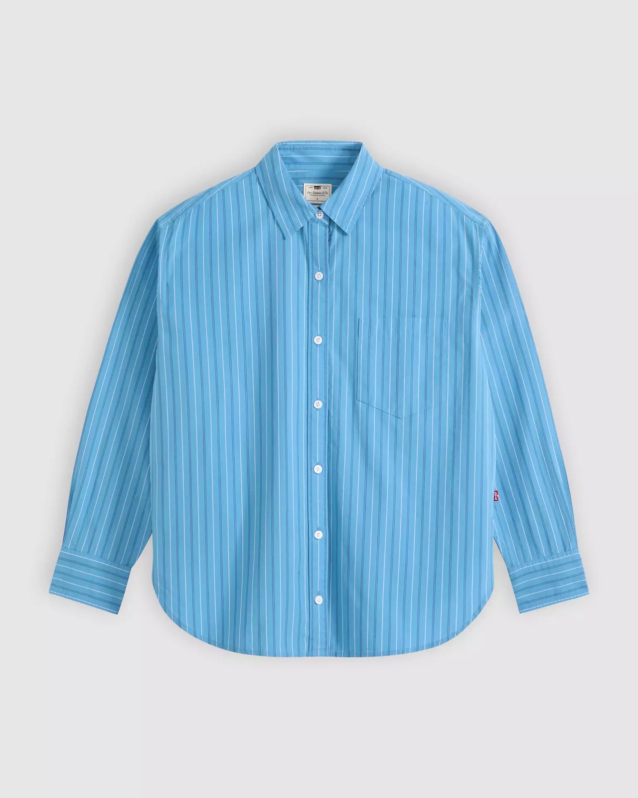 levi's® harlie boyfriend 男友風襯衫 | 女裝   001HM0029XS- Blue – Levi's 香港