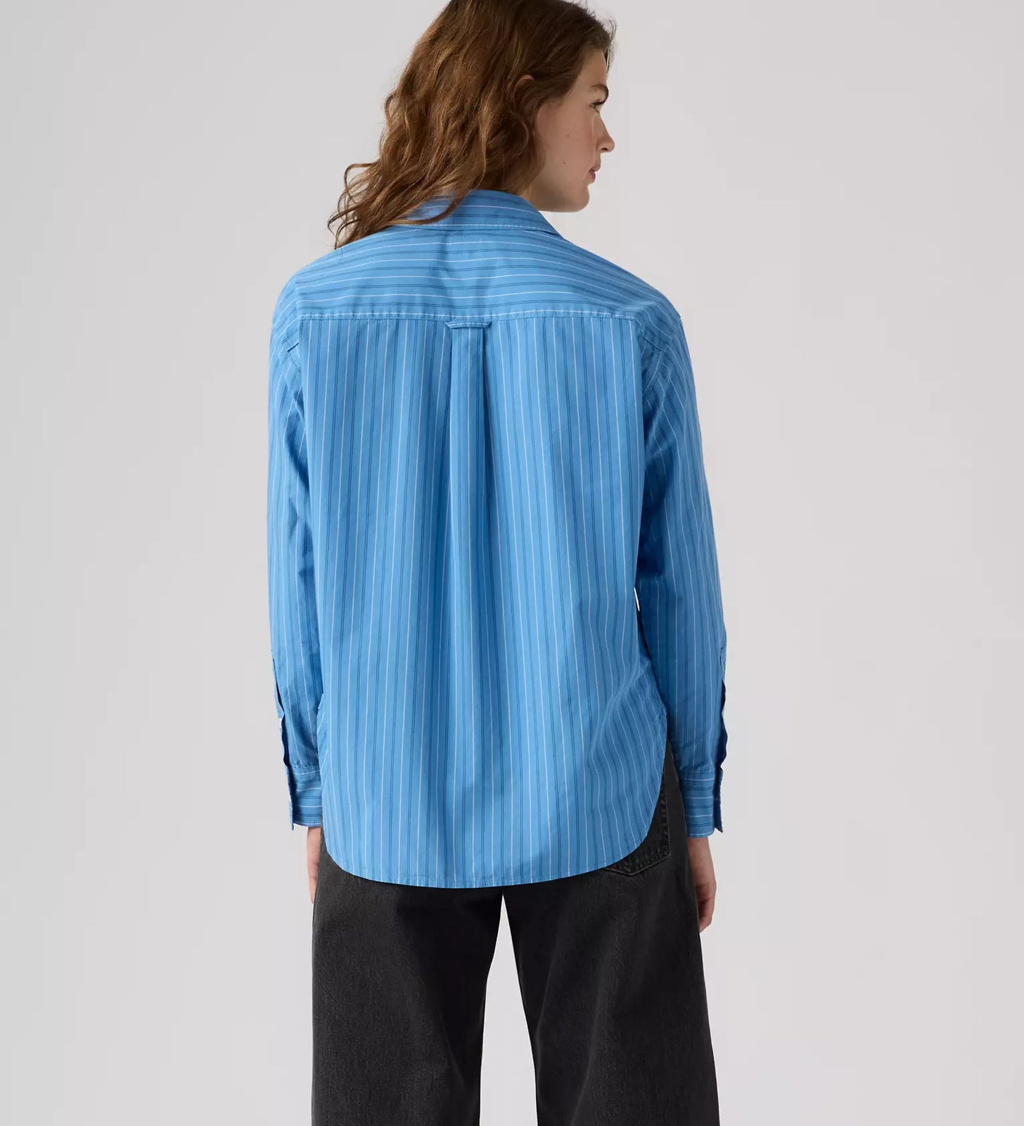 levi's® women's harlie boyfriend shirt 001HM0029XS- Blue – Levi's Hong Kong