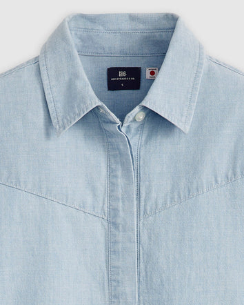 levi's® blue tab™ women's club shirt 001LP0000XS- Medium Indigo  – Levi's 香港