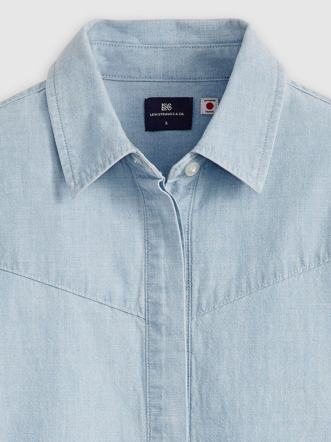 levi’s® blue tab™ 女裝 club 襯衫 001LP0000XS- Medium Indigo  – Levi's 香港
