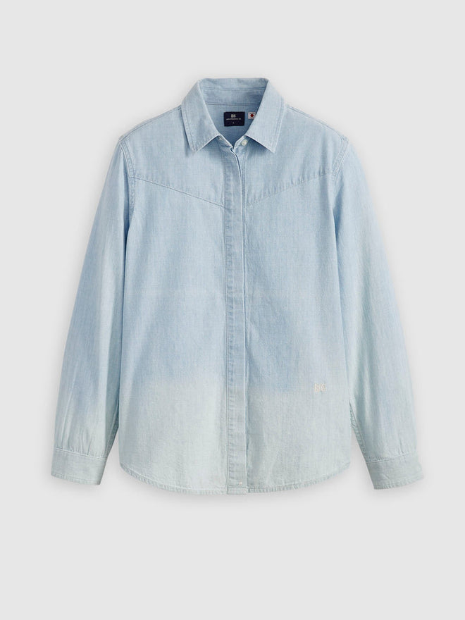 levi’s® blue tab™ 女裝 club 襯衫 001LP0000XS- Medium Indigo  – Levi's 香港