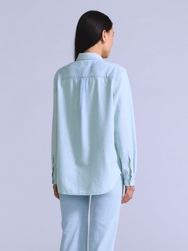 levi’s® blue tab™ 女裝 club 襯衫 001LP0000XS- Medium Indigo  – Levi's 香港