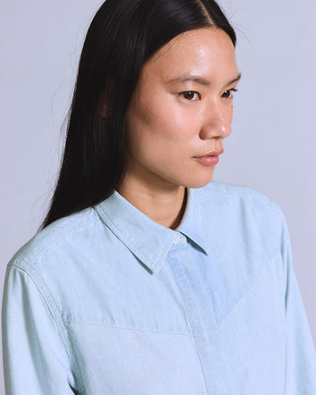 levi's® blue tab™ women's club shirt 001LP0000XS- Medium Indigo  – Levi's 香港