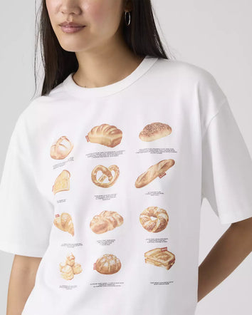 levi's® graphic tabor 圖案 t恤 | 女裝   001MX0018XXS- White  – Levi's 香港
