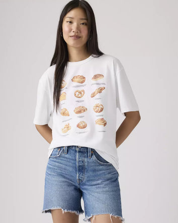 levi's® graphic tabor 圖案 t恤 | 女裝   001MX0018XXS- White  – Levi's 香港