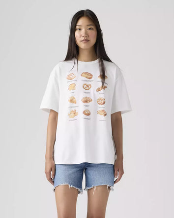 levi's® graphic tabor 圖案 t恤 | 女裝   001MX0018XXS- White  – Levi's 香港