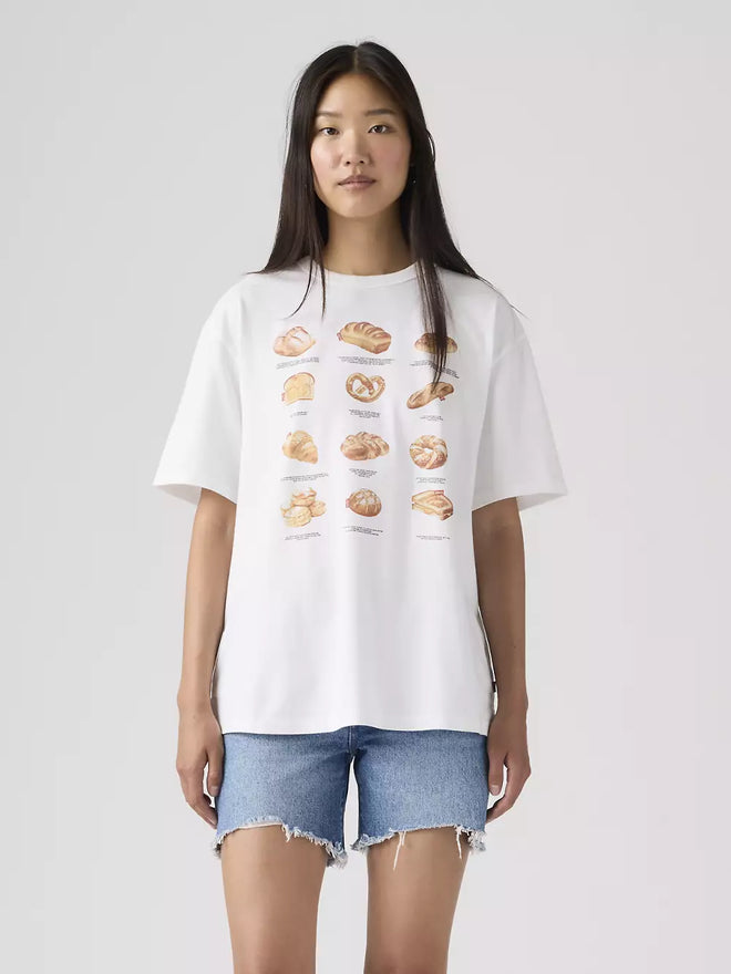 levi's® graphic tabor 圖案 t恤 | 女裝   001MX0018XXS- White  – Levi's 香港