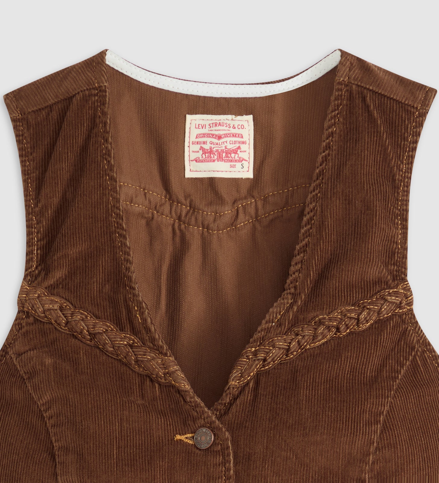 levi's® women's braided vest 001WQ0002M- Neutral – Levi's Hong Kong