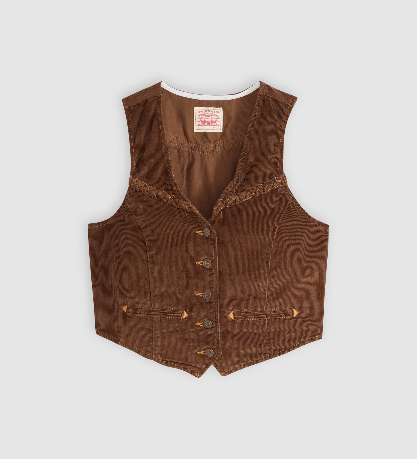levi's® women's braided vest 001WQ0002M- Neutral – Levi's Hong Kong