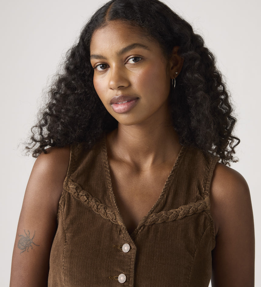 levi's® women's braided vest 001WQ0002XS- Neutral – Levi's Hong Kong