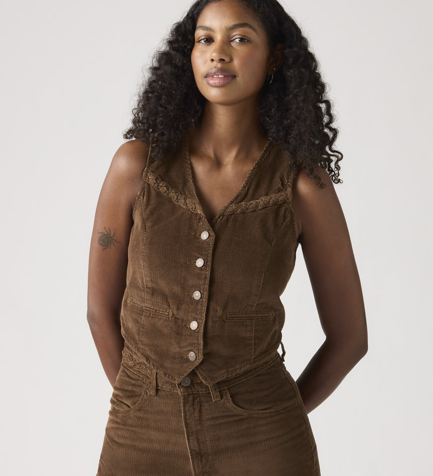 levi's® women's braided vest 001WQ0002XS- Neutral – Levi's Hong Kong
