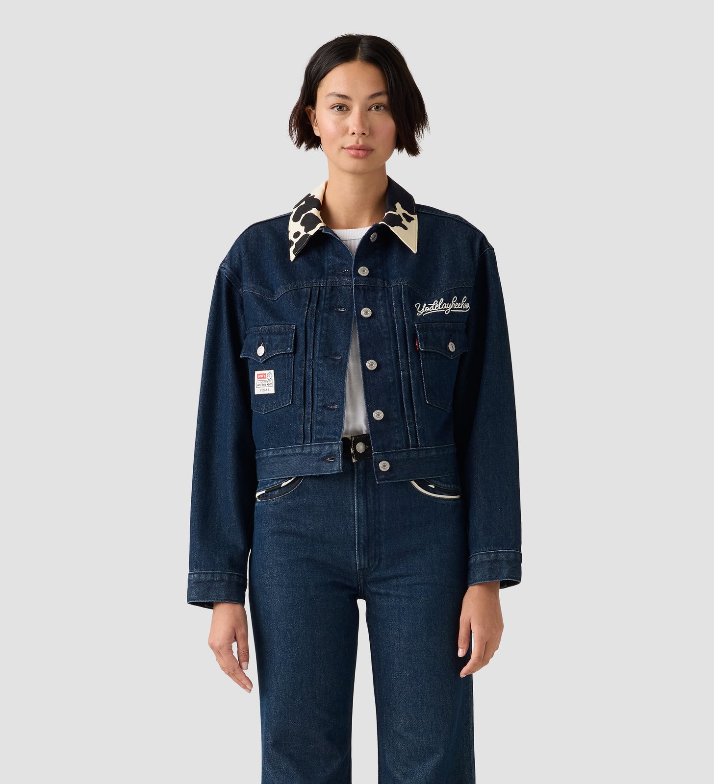levi's® x toy story 女士 type ii trucker 牛仔外套 | 女裝 0034C0000XS- Dark Indigo – Levi's 香港