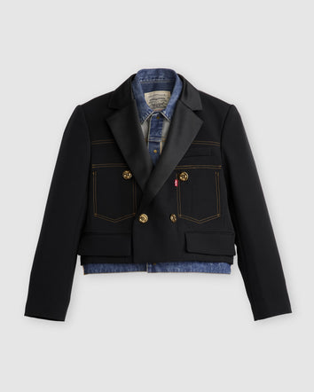 levi’s® x sacai women’s denim x metelasse twill jacket 0035F0000S- Black  – Levi's Hong Kong