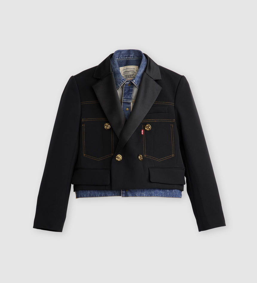 levi’s® x sacai women’s denim x metelasse twill jacket 0035F0000S- Black – Levi's Hong Kong