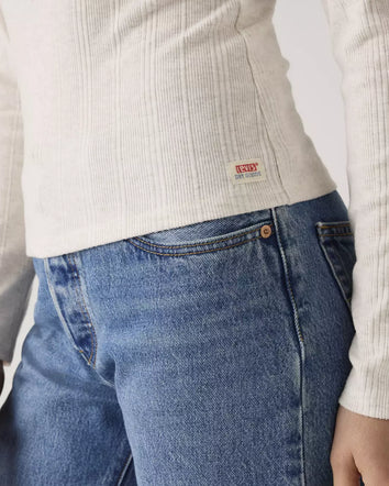 levi's® dry goods supersoft 超柔軟長袖 t恤 | 女裝   003Q10000S- Neutral  – Levi's 香港
