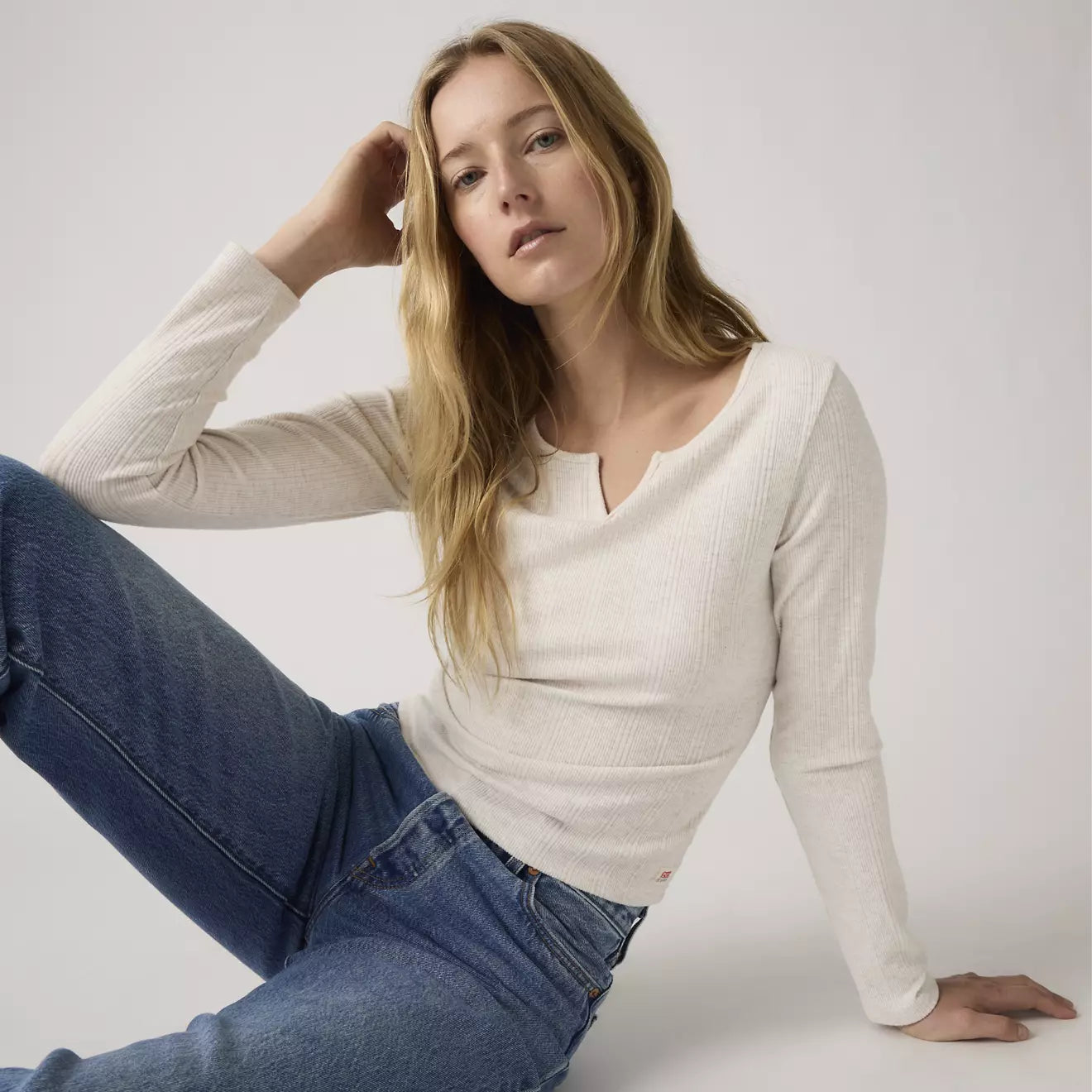 levi's® dry goods supersoft 超柔軟長袖 t恤 | 女裝   003Q10000XS- Neutral – Levi's 香港