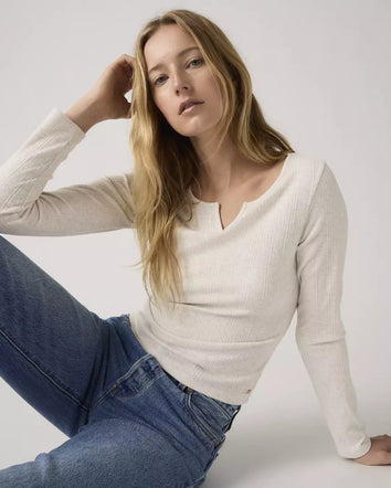 levi's® dry goods supersoft 超柔軟長袖 t恤 | 女裝   003Q10000S- Neutral  – Levi's 香港