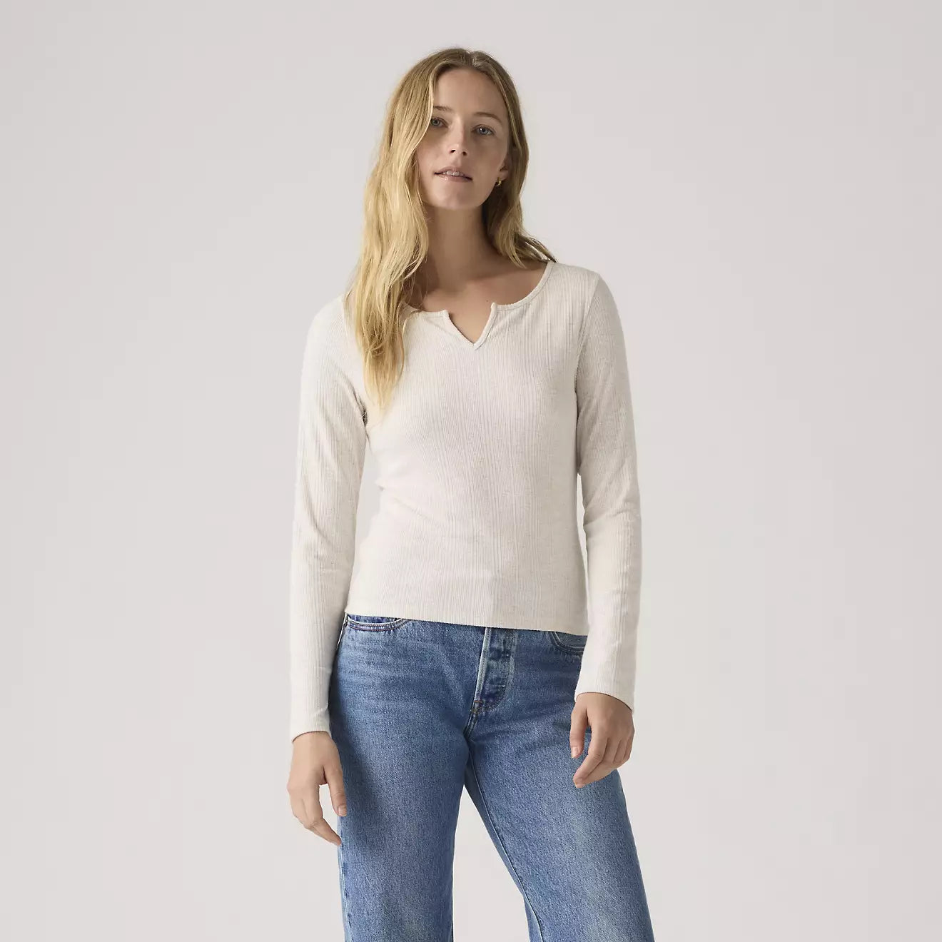 levi's® dry goods supersoft 超柔軟長袖 t恤 | 女裝   003Q10000XS- Neutral – Levi's 香港
