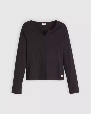 levi's® dry goods supersoft 超柔軟長袖 t恤 | 女裝   003Q10001S- Black  – Levi's 香港