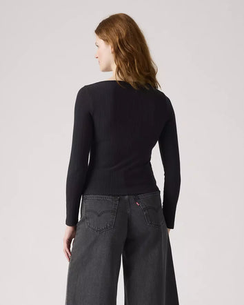 levi's® dry goods supersoft 超柔軟長袖 t恤 | 女裝   003Q10001S- Black  – Levi's 香港
