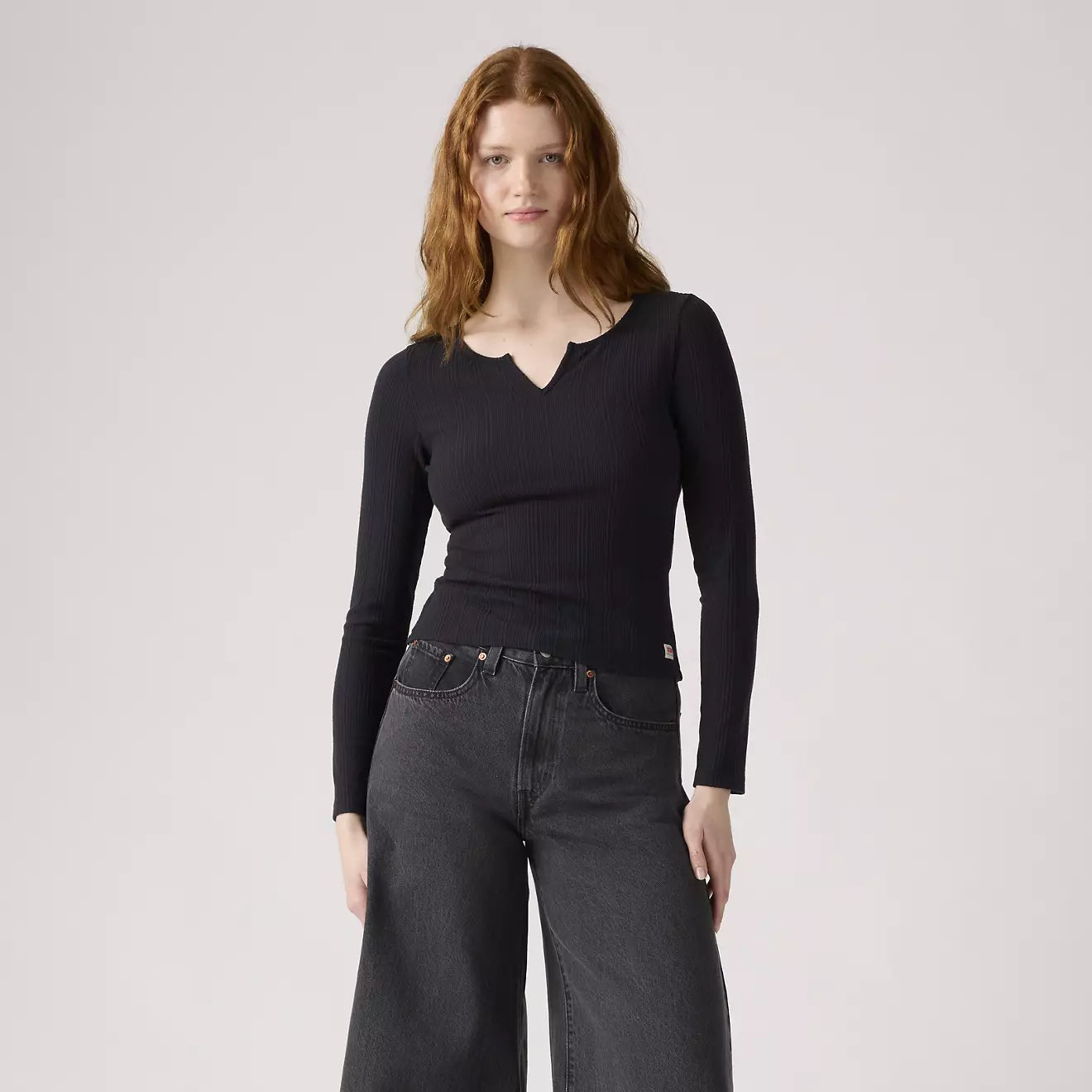 levi's® dry goods supersoft 超柔軟長袖 t恤 | 女裝   003Q10001XS- Black – Levi's 香港