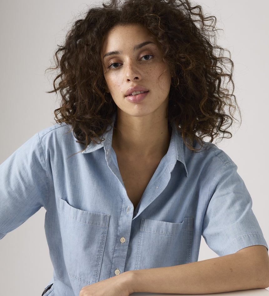 levi's® women's harlie short-sleeve cropped shirt 003QI0000XS- Multicolor – Levi's Hong Kong