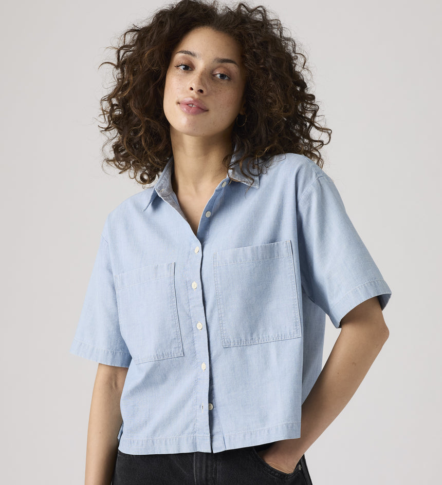 levi's® women's harlie short-sleeve cropped shirt 003QI0000XS- Multicolor – Levi's Hong Kong