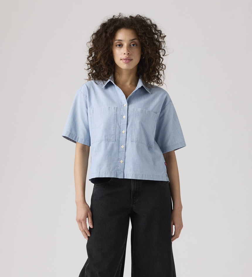 levi's® women's harlie short-sleeve cropped shirt 003QI0000XS- Multicolor – Levi's Hong Kong