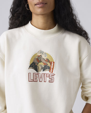 levi's® women's graphic collins mockneck sweatshirt 003R90003XS- White  – Levi's Hong Kong