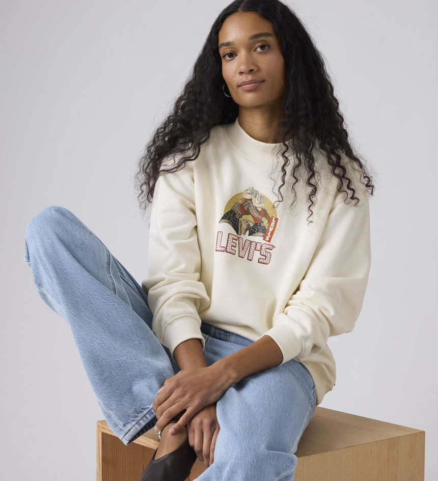 levi's® women's graphic collins mockneck sweatshirt 003R90003XS- White – Levi's Hong Kong
