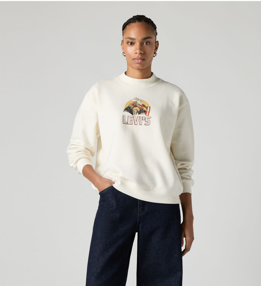 levi's® women's graphic collins mockneck sweatshirt 003R90003XS- White – Levi's Hong Kong