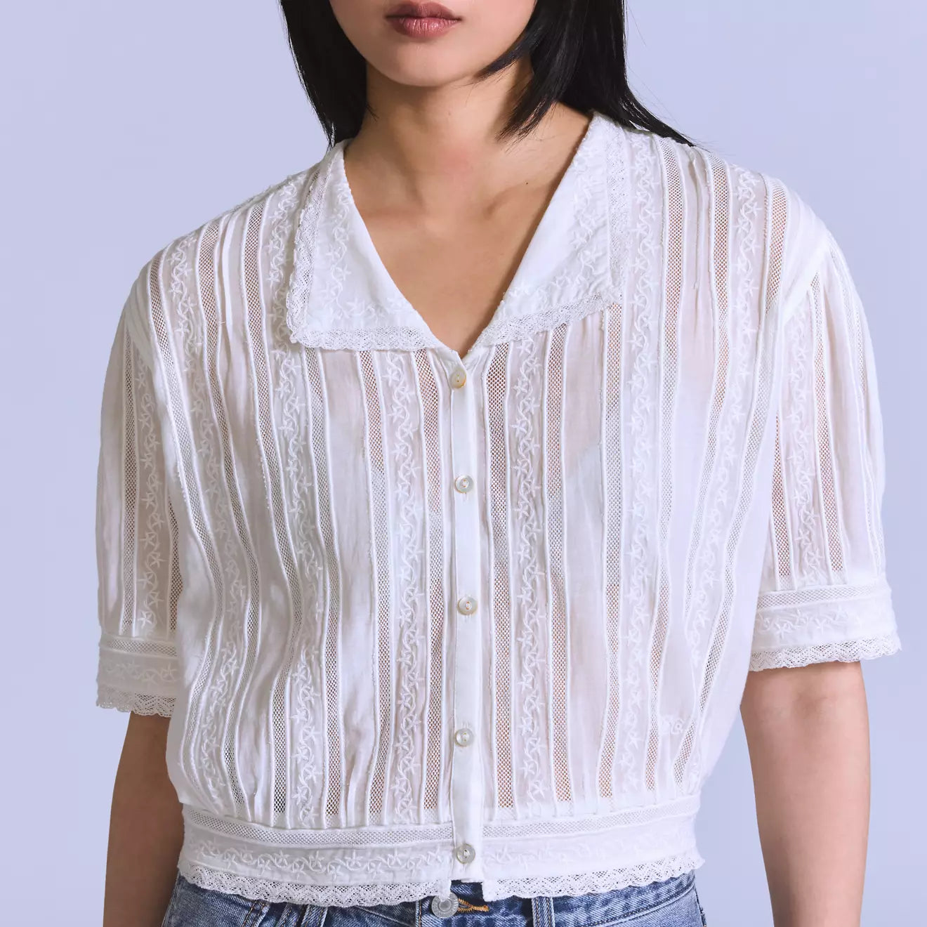 levi’s® women's bandit blouse 004TR0000XS- Medium Wash – Levi's Hong Kong