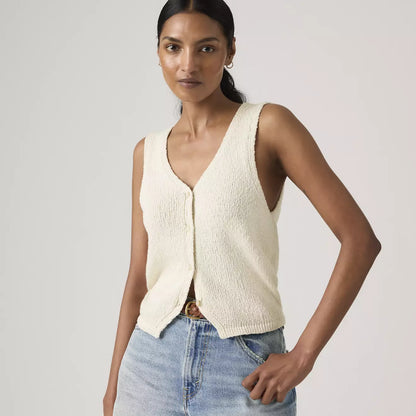 Levi's® Helen Mini Bouclé 迷你羊毛背心 | 女裝  
