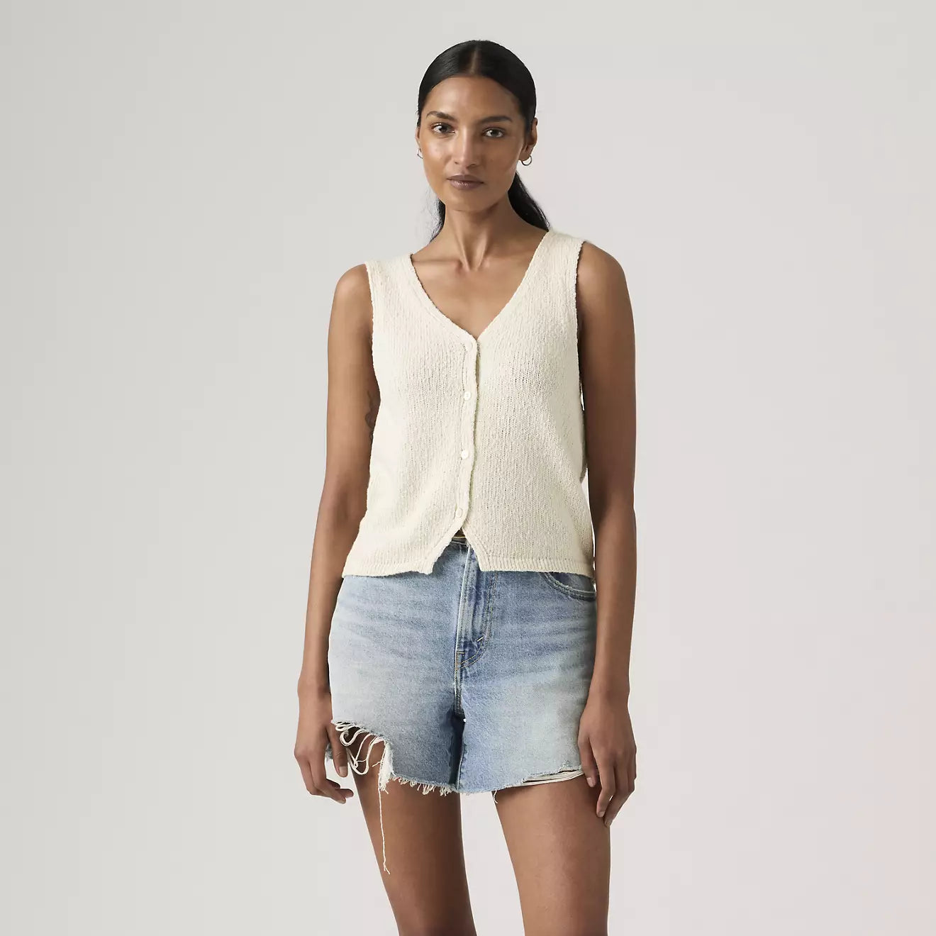 Levi's® Helen Mini Bouclé 迷你羊毛背心 | 女裝  