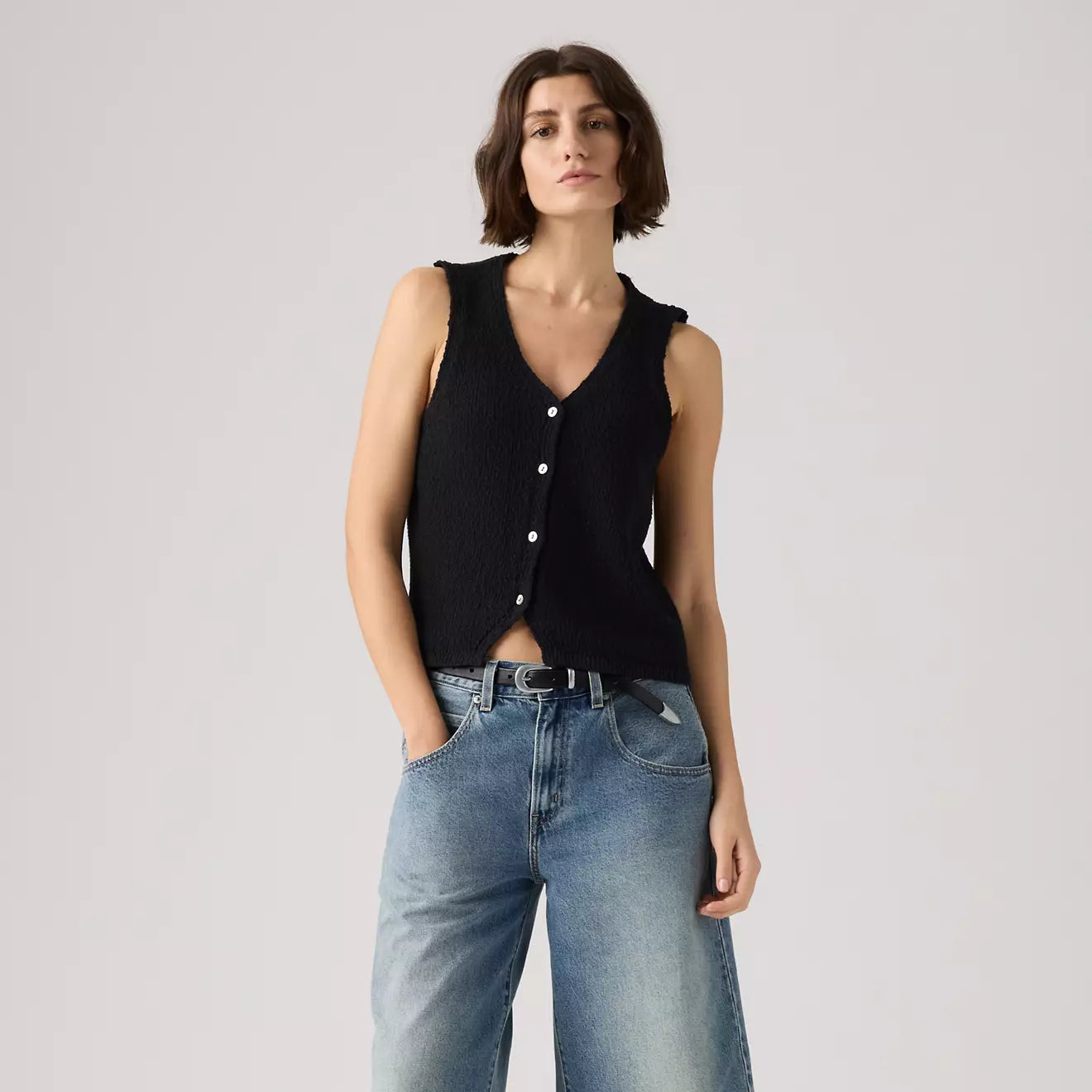 levi's® helen mini boucle 背心 | 女裝 005AB0001XS- Black – Levi's 香港