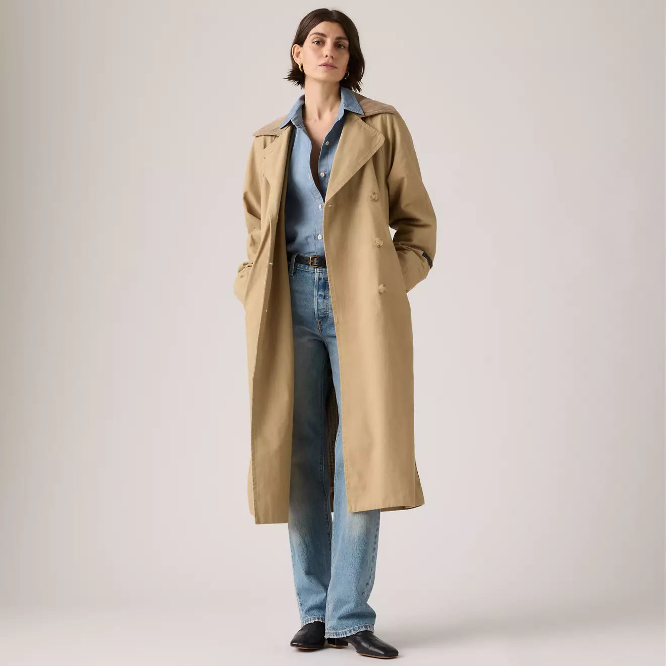 levi's® bree 經典長風衣 | 女裝 005AP0003XS- Vintage Wash – Levi's 香港
