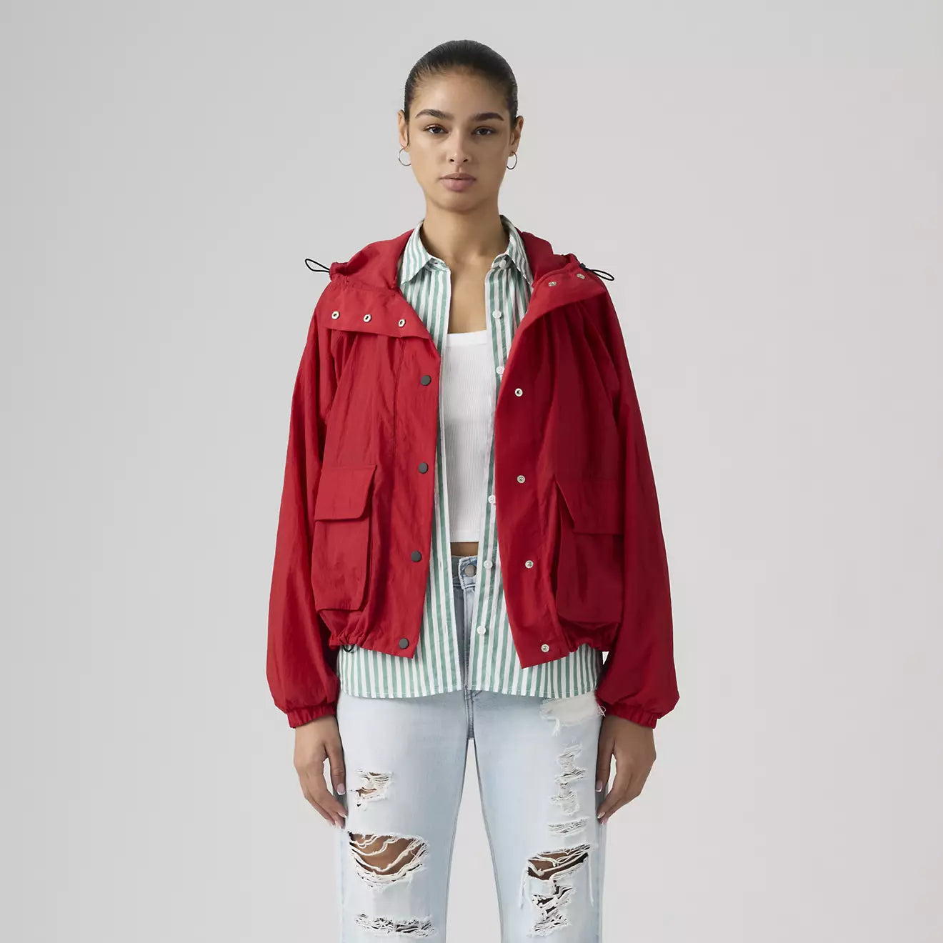 levi's® simone blouson 派克外套 | 女裝 005AV0000XS- Red – Levi's 香港