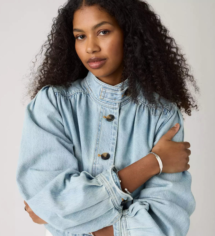 levi's® parker pretty 短外套 | 女裝 005AY0006XS- Medium Indigo – Levi's 香港