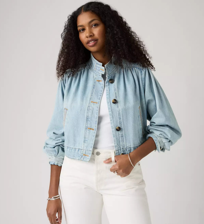 levi's® parker pretty 短外套 | 女裝 005AY0006XS- Medium Indigo – Levi's 香港