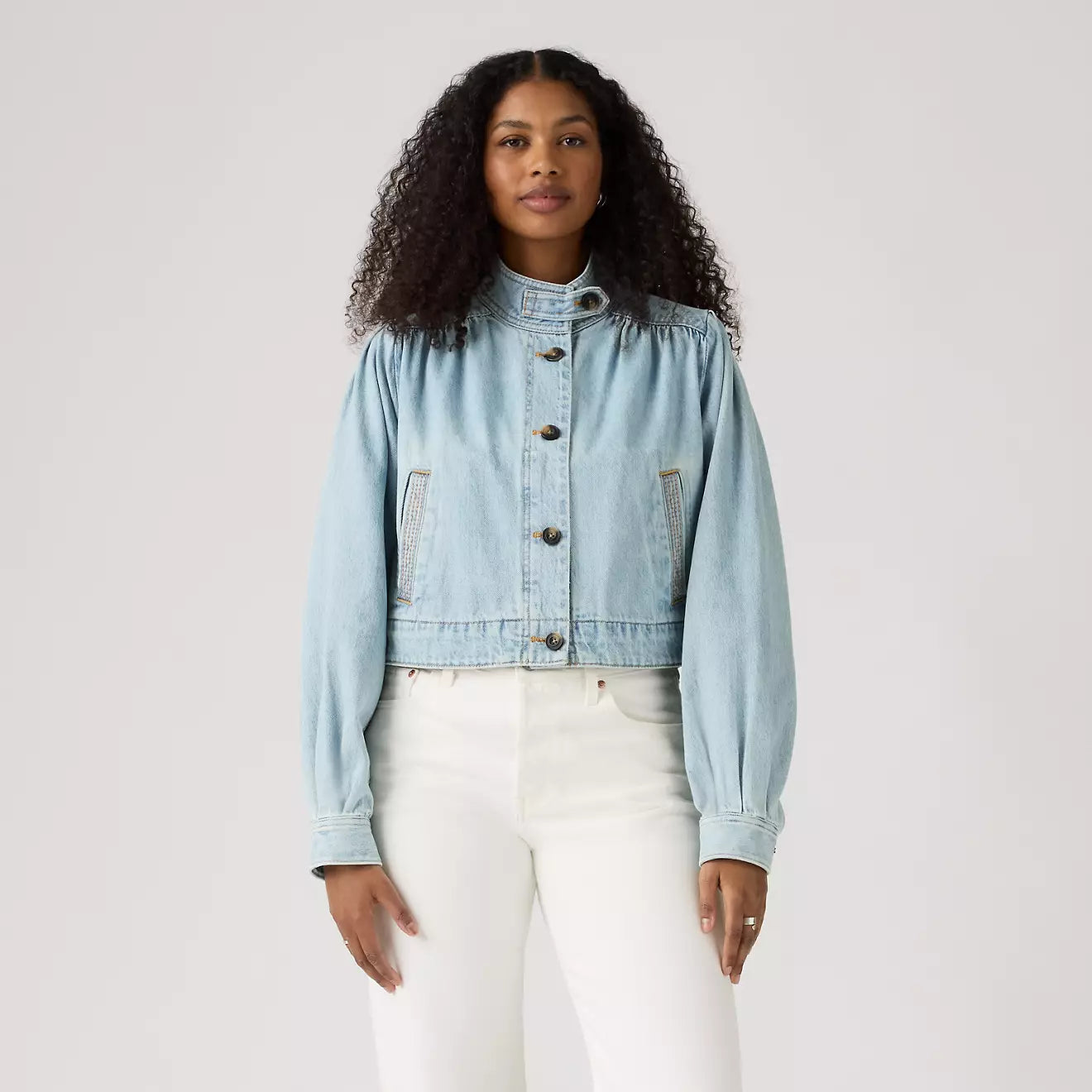 levi's® parker pretty 短外套 | 女裝 005AY0006XS- Medium Indigo – Levi's 香港