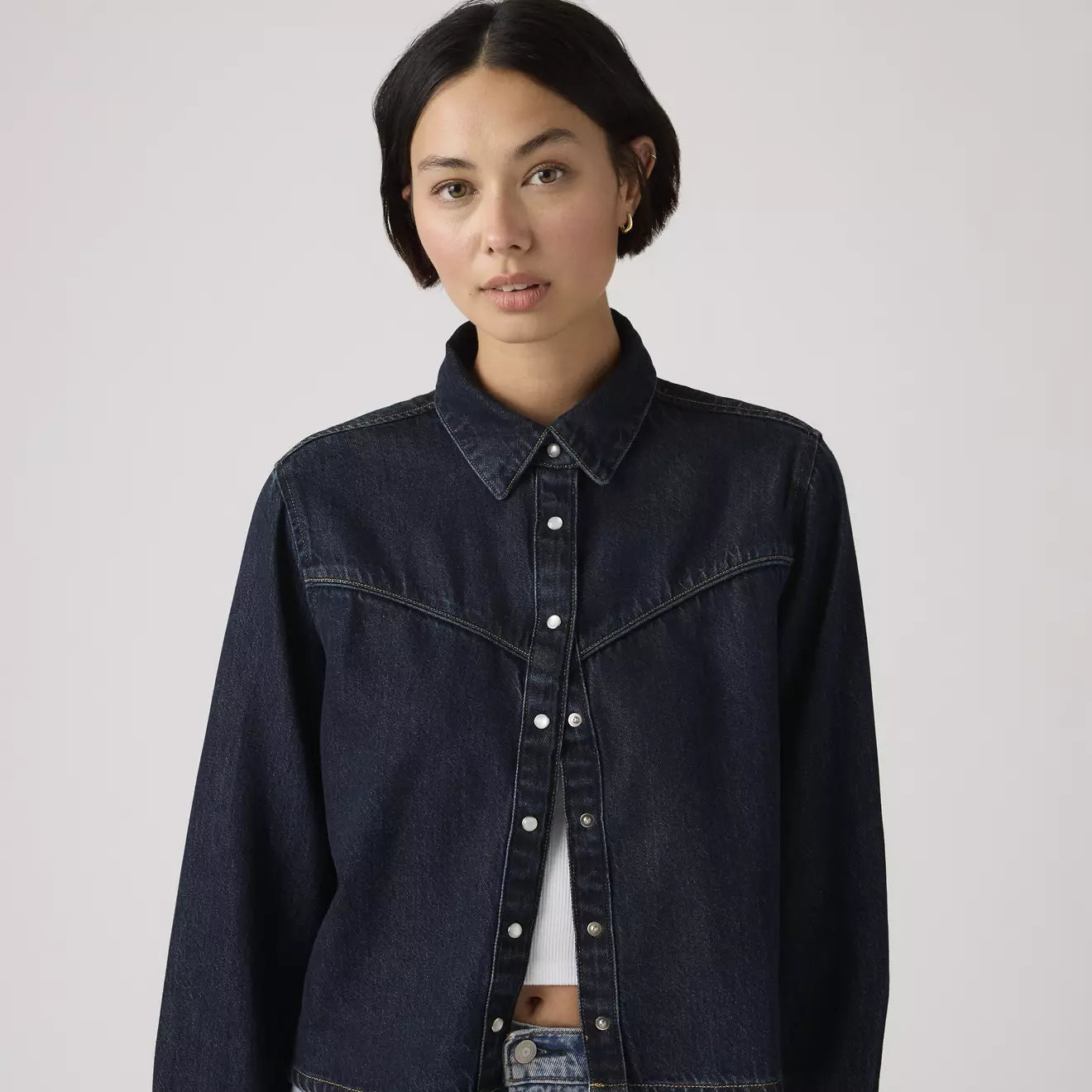 levi's® logan shacket | 女裝 005DW0000XS- Dark Indigo – Levi's 香港