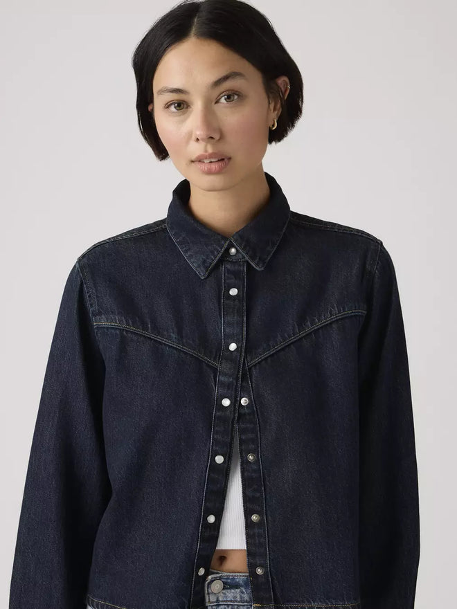 levi's® women's logan shirt 005DW0000XS- Dark Indigo  – Levi's Hong Kong