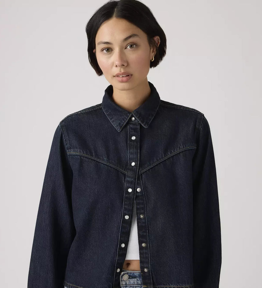 levi's® logan shacket | 女裝 005DW0000XS- Dark Indigo – Levi's 香港