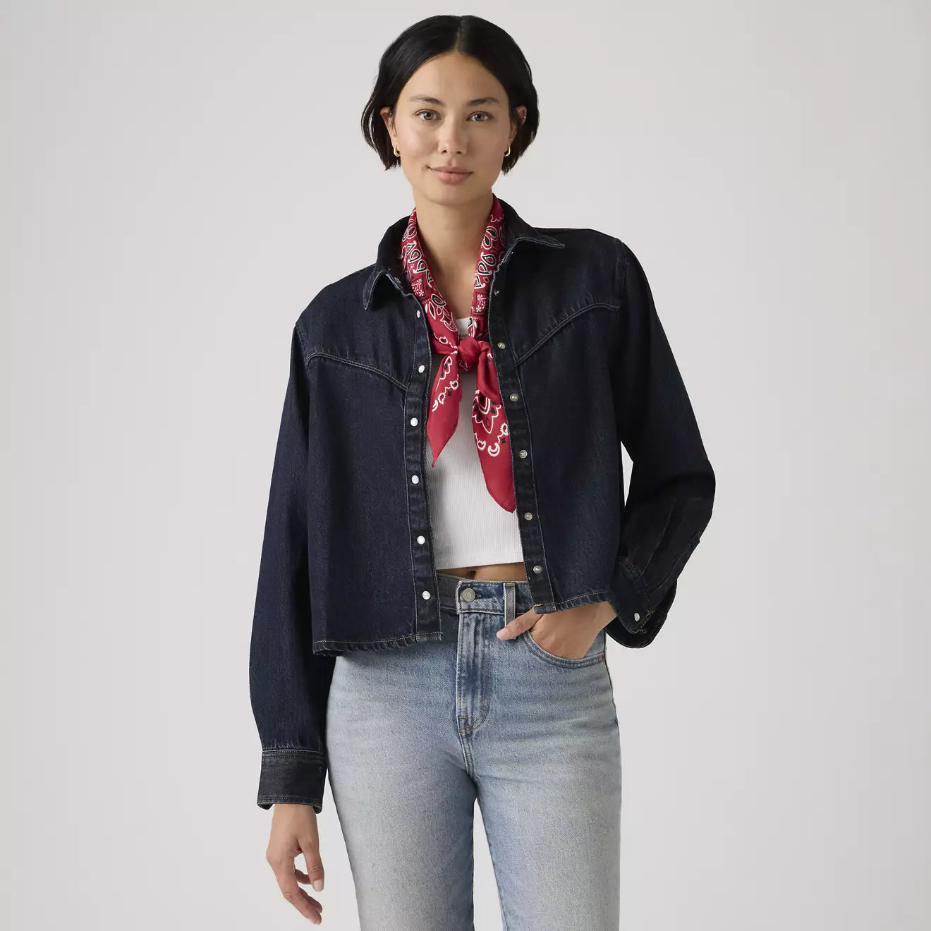 levi's® logan shacket | 女裝 005DW0000XS- Dark Indigo – Levi's 香港