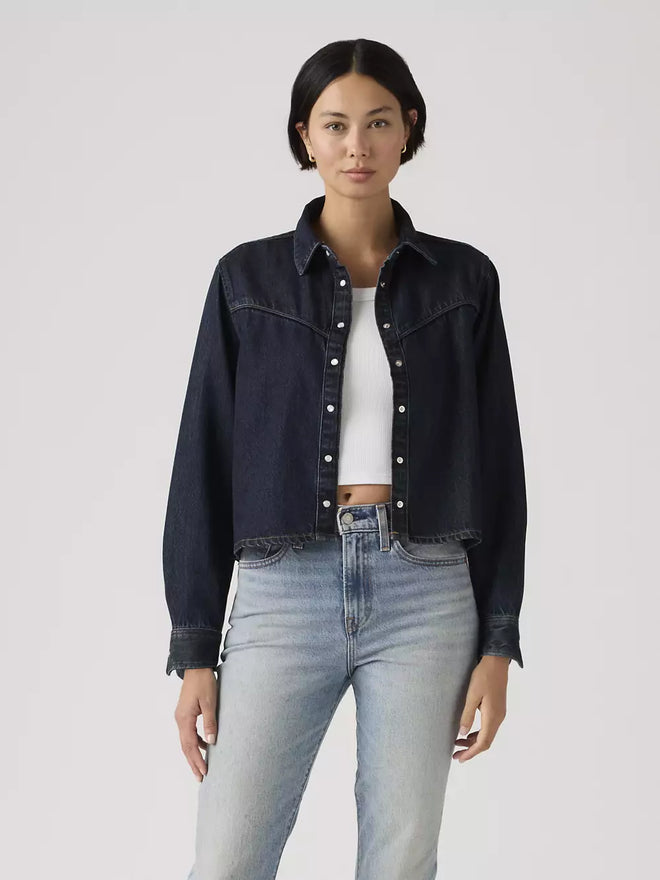 levi's® women's logan shirt 005DW0000XS- Dark Indigo  – Levi's Hong Kong