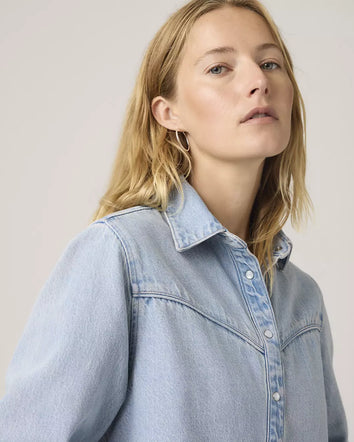 levi's® logan shacket | 女裝 005DW0001XS- Light Indigo  – Levi's 香港