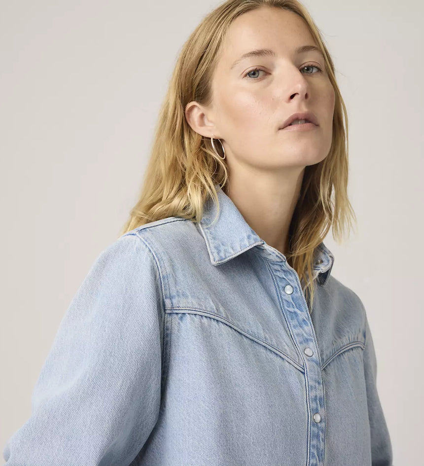 levi's® logan shacket | 女裝 005DW0001XS- Light Indigo – Levi's 香港