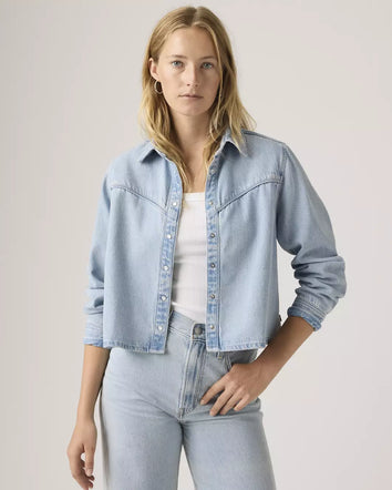 levi's® logan shacket | 女裝 005DW0001XS- Light Indigo  – Levi's 香港